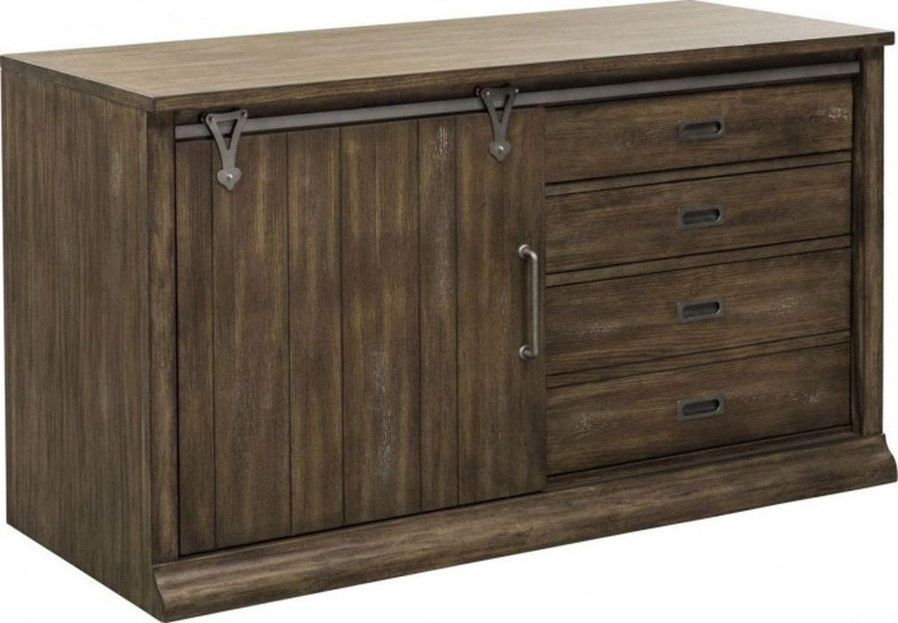 Liberty Stone Brook Computer Credenza in Rustic Saddle - Furniture World
