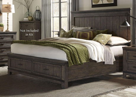 Liberty Thornwood Hills Queen Storage Bed in Rock Beaten Gray 759-BR-QSB - Furniture World