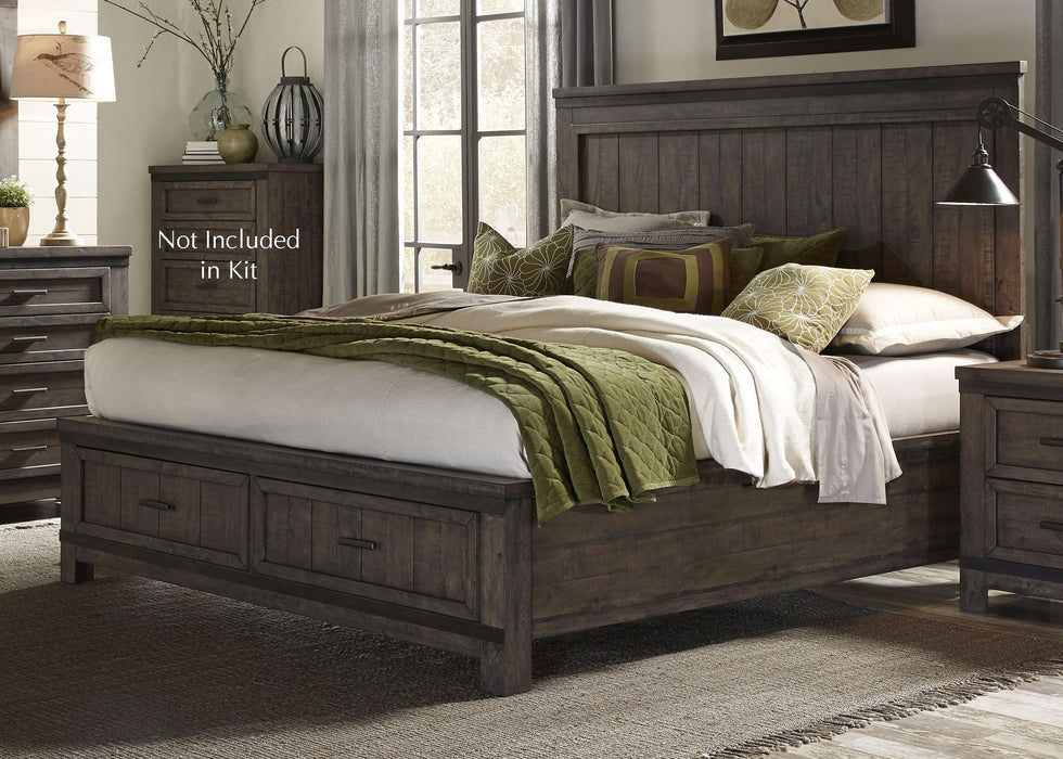 Liberty Thornwood Hills King Storage Bed in Rock Beaten Gray 759-BR-KSB - Furniture World