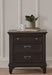 Liberty Furniture Allyson Park 3 Drawer Nightstand with Charging Station Wirebrushed Black Forest - Furniture World