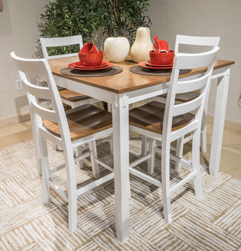Gesthaven Counter Height Dining Table and 4 Barstools (Set of 5) - Furniture World