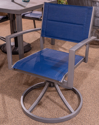 Rocky Creek Outdoor Sling Swivel Chair (Set of 2) - Furniture World
