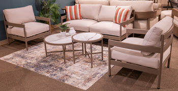 Bluff Trail Outdoor Love/Chairs/Tables Set (Set of 5) - Furniture World