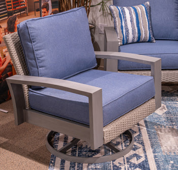 Half Moon Beach Outdoor Swivel Lounge Chair with Cushion - Furniture World