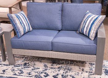 Half Moon Beach Outdoor Loveseat with Cushion - Furniture World