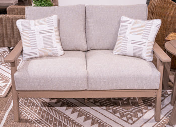 Grover Beach Outdoor Loveseat with Cushion - Furniture World
