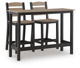 Shoreline Beach Outdoor Counter Table and 2 Barstools