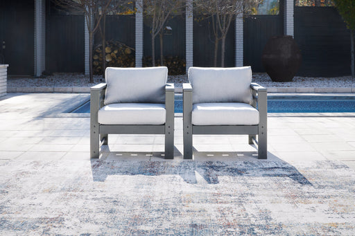 Amora Outdoor Lounge Chair with Cushion (Set of 2) - Furniture World