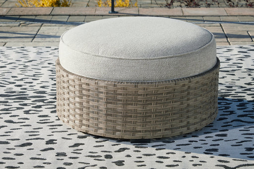 Calworth Outdoor Ottoman with Cushion - Furniture World