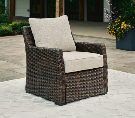 Brook Ranch Outdoor Lounge Chair with Cushion - Furniture World