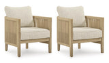 Spooners Cove Outdoor Lounge Chair with Cushion (Set of 2) - Furniture World
