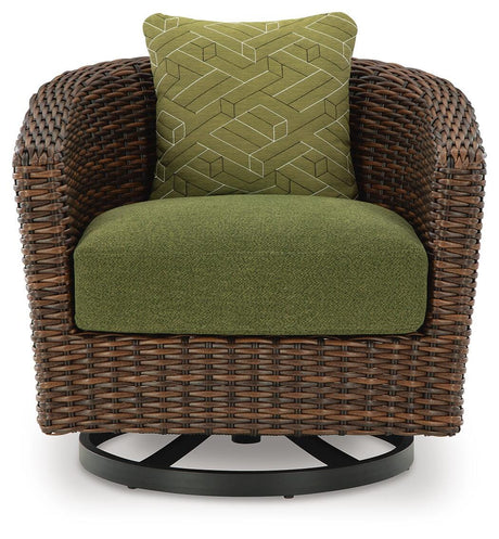 Horizon Hall Outdoor Swivel Lounge Chair with Cushion - Furniture World