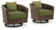 Horizon Hall Outdoor Swivel Lounge Chair with Cushion - Furniture World
