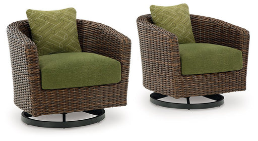 Horizon Hall Outdoor Swivel Lounge Chair with Cushion - Furniture World