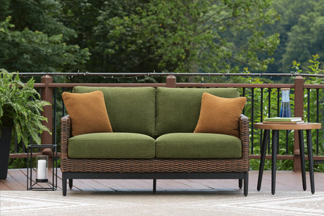 Horizon Hall Outdoor Loveseat with Cushion - Furniture World