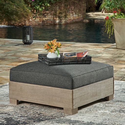 Citrine Park Outdoor Ottoman with Cushion - Furniture World