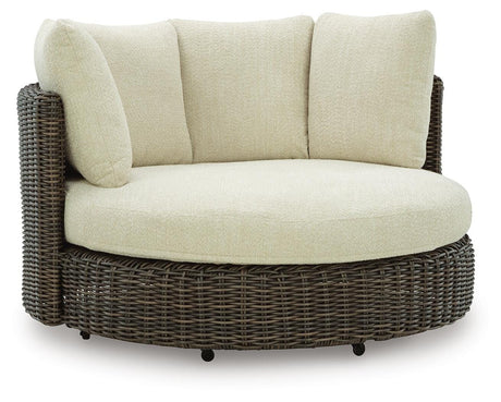 Kimora Outdoor Swivel Lounge Chair with Cushion - Furniture World