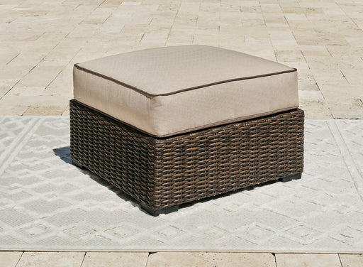 Coastline Bay Outdoor Ottoman with Cushion - Furniture World