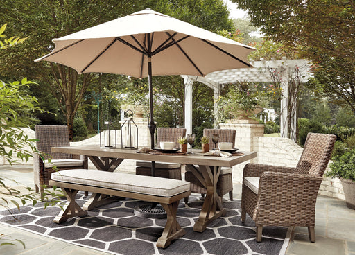 Beachcroft Dining Table with Umbrella Option - Furniture World