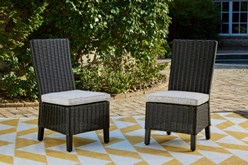 Beachcroft Outdoor Side Chair with Cushion (Set of 2) - Furniture World