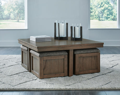 Boardernest Coffee Table with 4 Stools - Furniture World