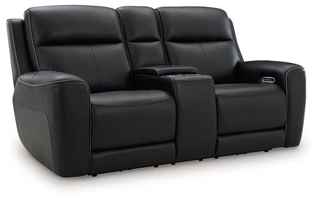 5Z-Comfort Power Reclining Loveseat with Console - Furniture World