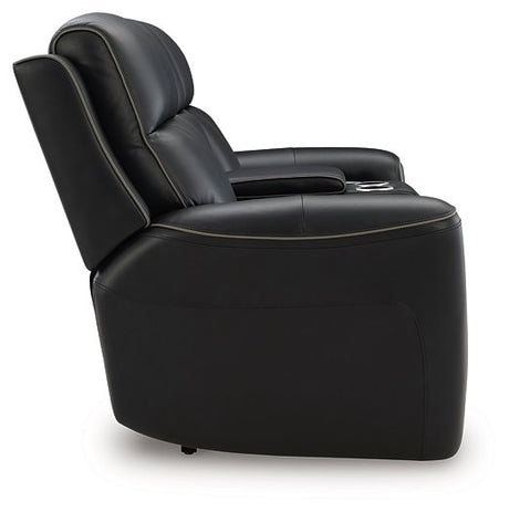 5Z-Comfort Power Reclining Loveseat with Console - Furniture World