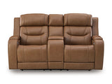 Knightington Power Reclining Loveseat with Audio Seating - Furniture World