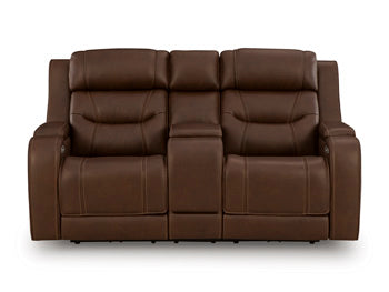 Knightington Power Reclining Loveseat with Audio Seating - Furniture World