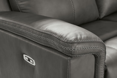 Bleckley Power Reclining Loveseat with Console - Furniture World