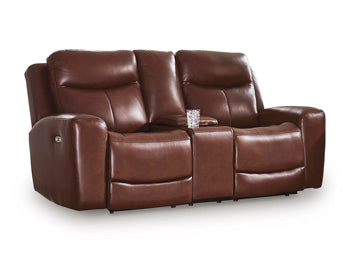 Next Move Power Reclining Loveseat with Console - Furniture World