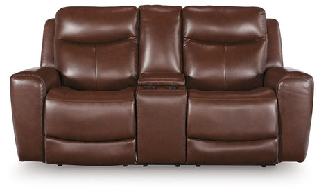 Next Move Power Reclining Loveseat with Console - Furniture World