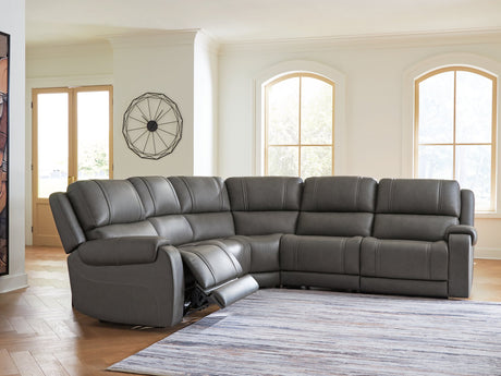 5Z - Pittson Power Reclining Sectional - Furniture World