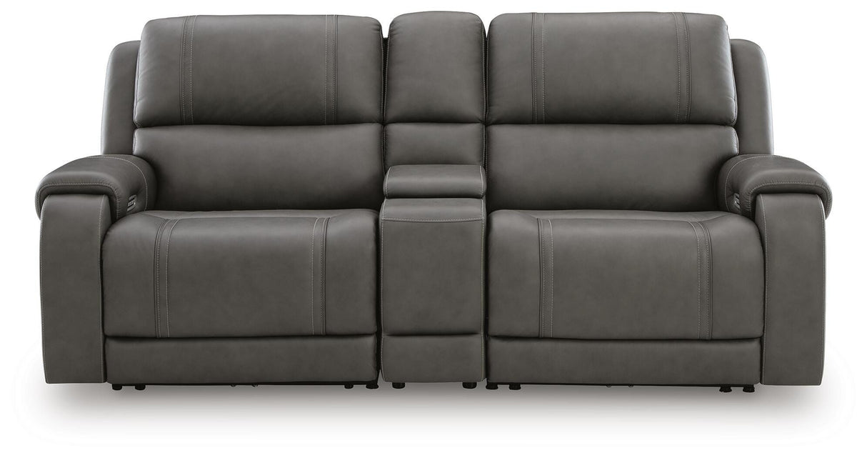 5Z - Pittson Power Reclining Sectional Loveseat with Console