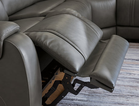 5Z - Pittson Power Reclining Sectional - Furniture World