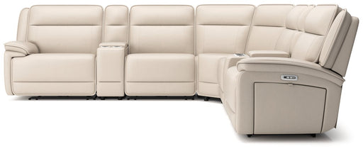 Double Deal Reclining Sectional with 2 Consoles - Furniture World
