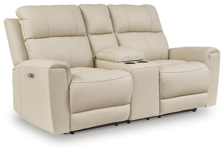 Dahlmoore Power Reclining Loveseat with Console - Furniture World