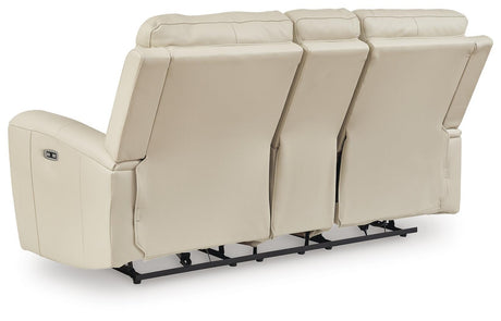 Dahlmoore Power Reclining Loveseat with Console - Furniture World