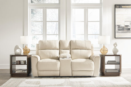 Dahlmoore Power Reclining Loveseat with Console - Furniture World