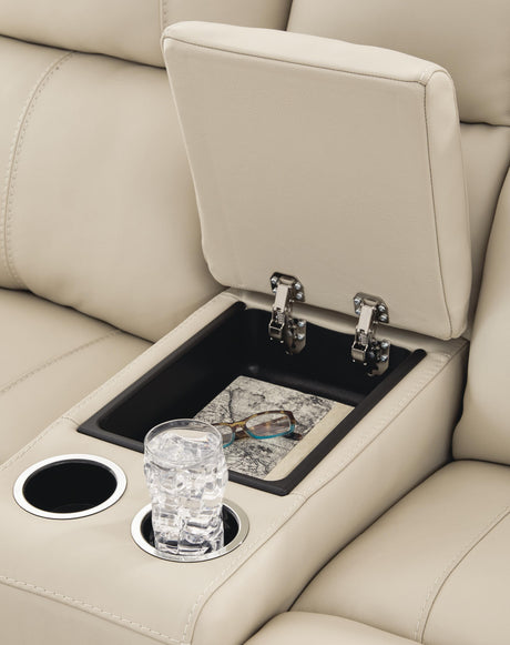 Dahlmoore Power Reclining Loveseat with Console - Furniture World