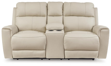 Dahlmoore Power Reclining Loveseat with Console - Furniture World