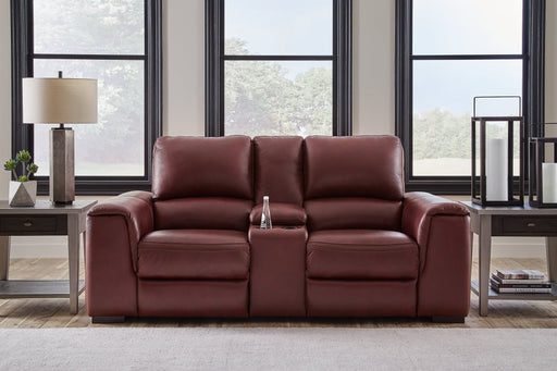 Alessandro Power Reclining Loveseat with Console - Furniture World