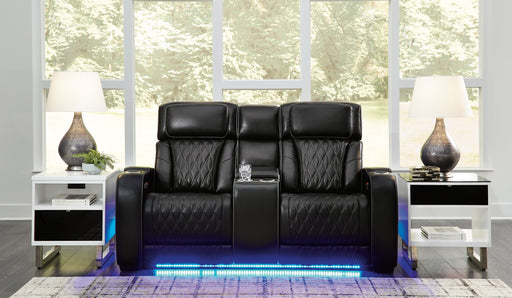 Boyington Power Reclining Loveseat with Console - Furniture World