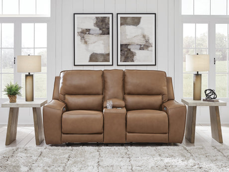 DeepWakes Power Reclining Loveseat with Console - Furniture World
