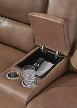 DeepWakes Power Reclining Loveseat with Console - Furniture World