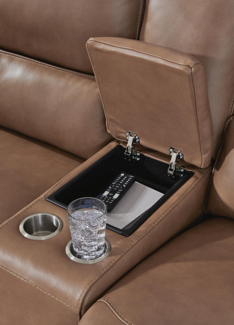 DeepWakes Power Reclining Loveseat with Console - Furniture World