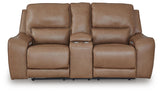 DeepWakes Power Reclining Loveseat with Console - Furniture World