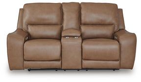 DeepWakes Power Reclining Loveseat with Console - Furniture World