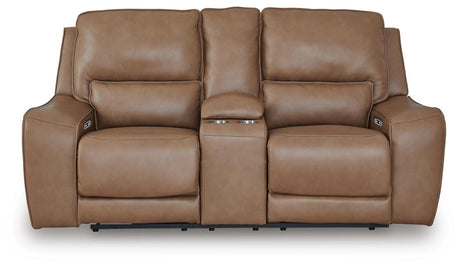 DeepWakes Power Reclining Loveseat with Console - Furniture World