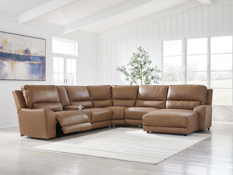 DeepWakes Power Reclining Sectional with Chaise - Furniture World